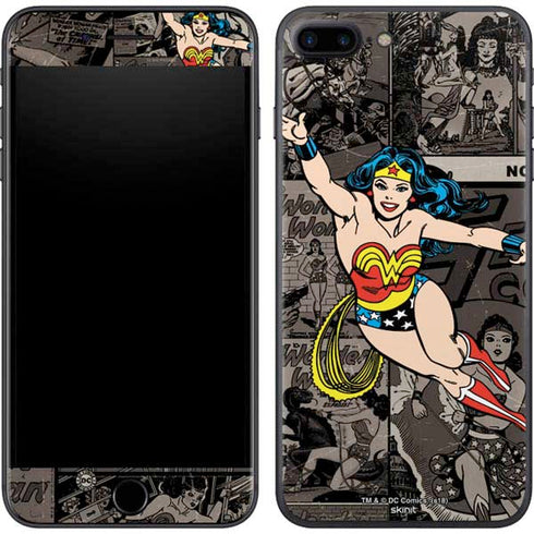 DC Comics Wonder Woman Vintage pose pattern iPhone 8 Plus Skin
